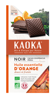 Kaoka Chocolat noir orange 55% bio 100g - 1638